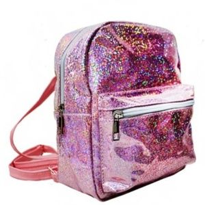 Glittery pink backpack